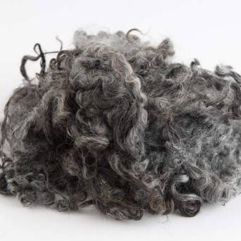 Natral wool locks grey unwashed