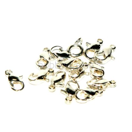 Zapięcie karabinek w kolorze srebrnym 14mm 